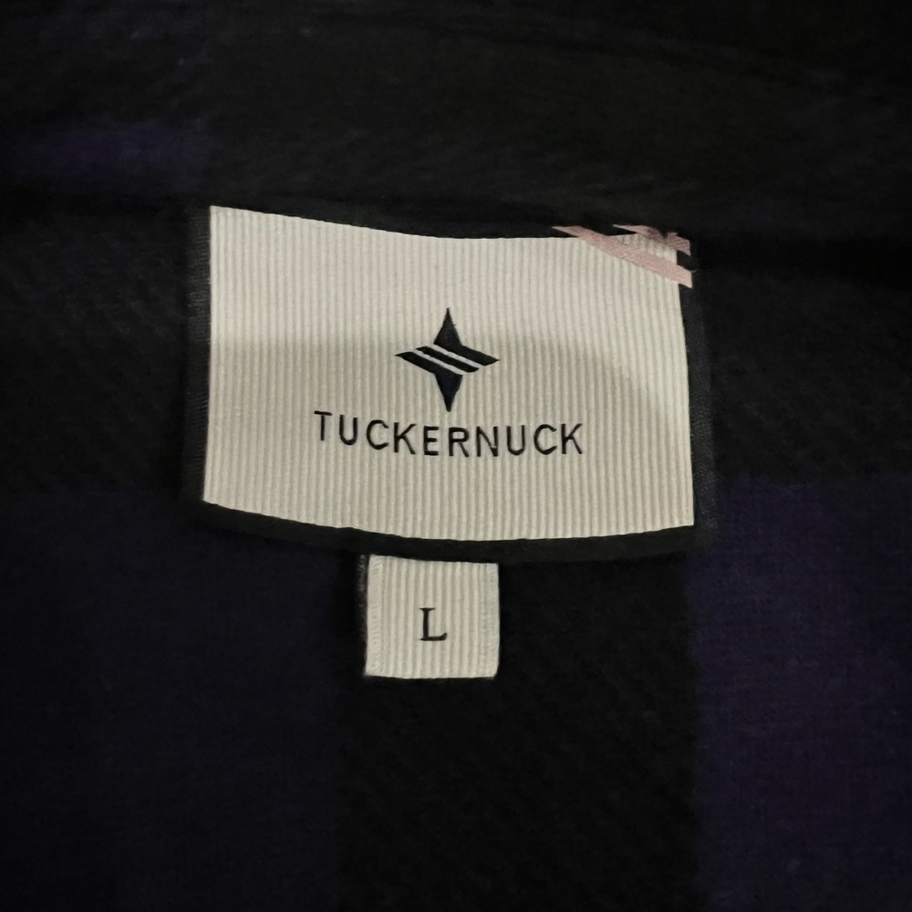 Tuckernuck Aubergine Check Chandler Flannel Size L - Picture 8 of 11